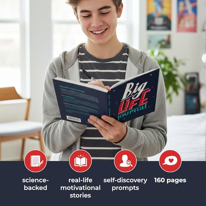 Big Life Journal – Growth Mindset & Gratitude Journal for Teens and Tweens (Ages 11–17) – Guided Workbook with Prompts, Reflection & Goal-Setting to Build Confidence, Positivity & Resilience – Gift for Teen Boys & Girls