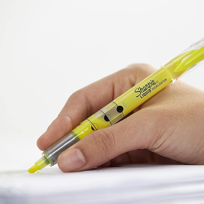 Sharpie 1754463 Accent Liquid Pen Style Highlighter Chisel Tip Fluorescent Yellow Dozen