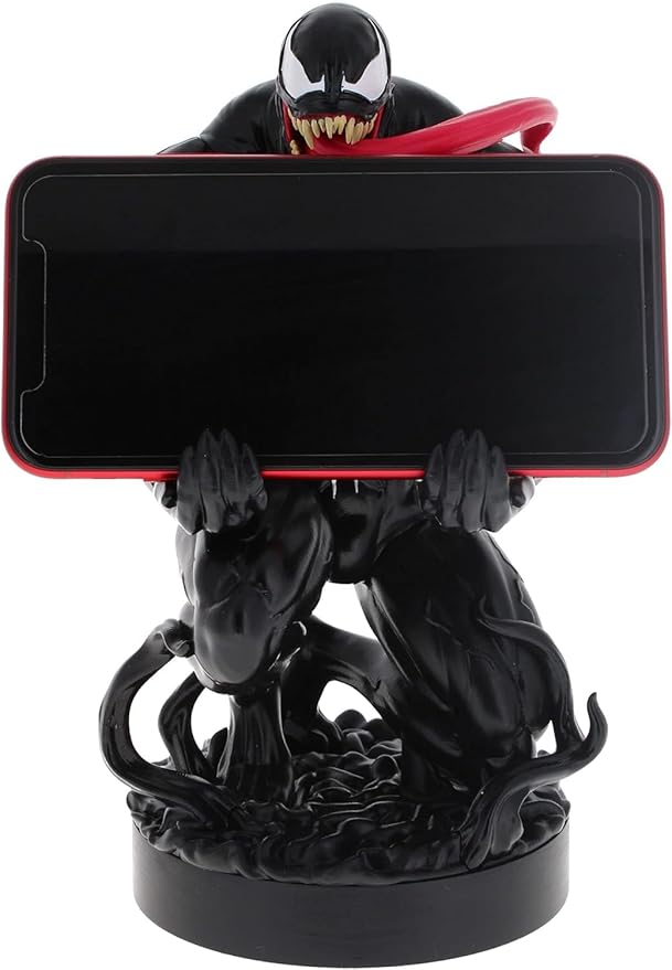 Exquisite Gaming: Marvel: Venom - Original Mobile Phone & Gaming Controller Holder, Device Stand, Cable Guys, Licensed Figure