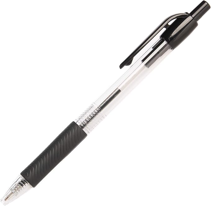 Simply Genius Bulk Pens - 200 Pack, Black Retractable, Medium Ballpoint - Smooth Writing with Comfortable Grip - Ink Pens Bulk for Office & School Supplies
