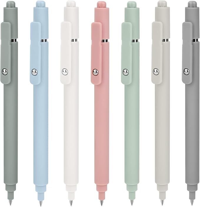 Easter Basket Stuffers for Women Teens: 7 Pcs Gel Pens 0.5mm Quick Dry Black Ink Fine Point Smooth Writing Pens Cute Office School Supplies College Essentials Nurse Teacher Appreciation Week Gifts
