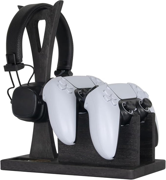 Gamer Gifts for Men Teenage Boy Controller Holder & Headphone Stand, Stylish Gaming Accessories Setup Controller Stand Headset Stands, Unique Gifts for Gamers to Organize Gaming Equipment