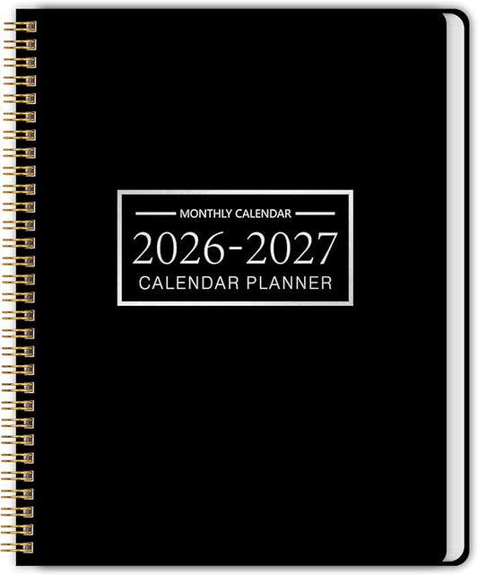 Monthly Planner 2026-2027, 2026 Calendar 24 Months Planner, Jan 2026 - Dec 2027, 8.6" x 11", Academic Calendar Hard PVC Cover with Spiral Bound, Perfect for School & Office for Women & Men
