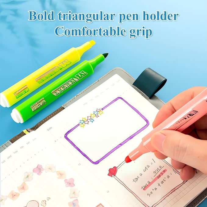 M&G 6-Pack Highlighters, Multicolor Quick-Dry No-Bleed Ink, Soft Chisel Tip Highlighters for Office Documents, Journaling, and Planners