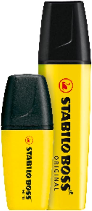 STABILO BOSS Mini Highlighter Set, 3-Color, Yellow, Pink, and Blue