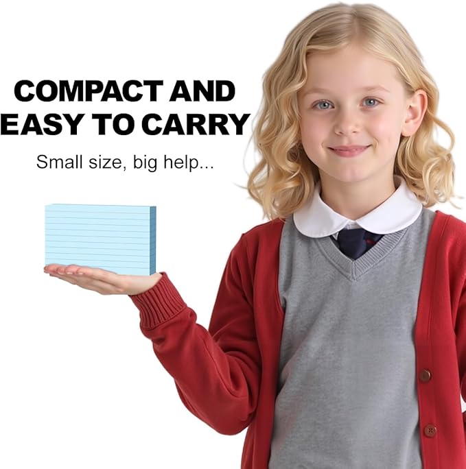 600 Count Colored Index Cards 3x5 in Ruled Flash Cards for Studying, 12 Pack of 50, Multilcolor Notecards Lined Flash Cards Bulk, Neon Flashcards Note Cards, 3x5 Index Cards for School, Home, Office