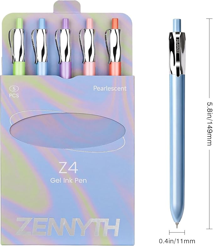 Ddaowanx Gel Pens,5Pcs Fine Point Smooth Writing Pens,0.5mm Quick Dry Black Ink for Journaling,Writing,Note Taking,Office&School Supplies,Aesthetic Desk Accessories for Women