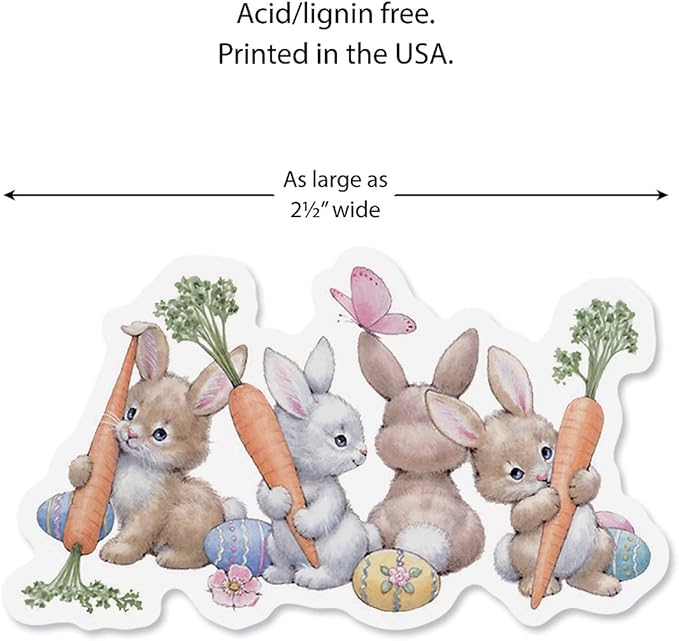 Current Easter Bunnies & Chicks Morehead Sticker Variety Pack -2 Sheets, 116 Assorted Stickers for Kids, Teachers, School, Scrapbooking, Journals, Monthly Planners, Calendars, Crafts & Greeting Cards
