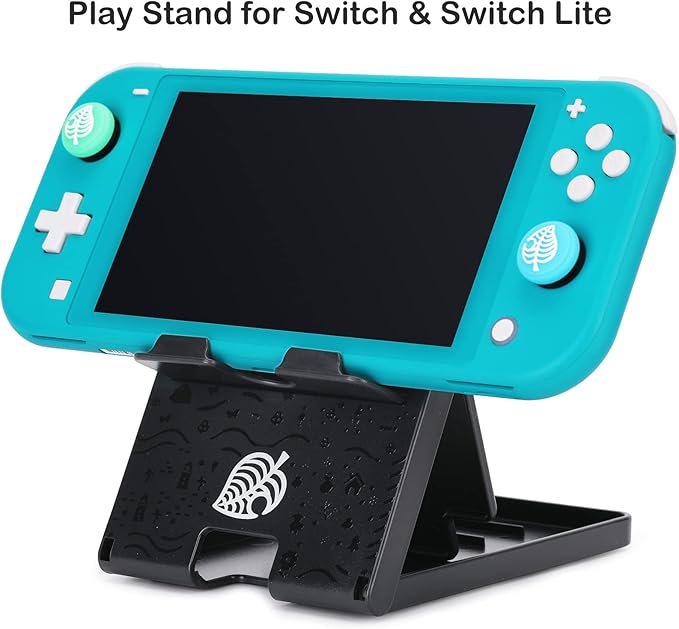 Tscope Switch Stand for Nintendo, for Animal Crossing Adjustable Switch 2 / Lite/OLED Compact Portable Foldable Holder for Nintendo Accessories (Black)