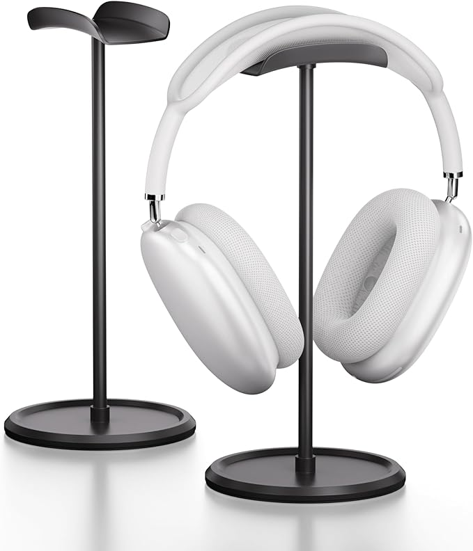 Headphone Stand【1PACK】 Headphone Holder with Storage Tray Compatible for Max Pro, Beats, Bose and Most Gaming Headphones. 【No Tools Required】 YO-2 (Black)
