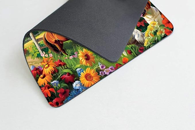 Horses and Dogs Mouse pad Customized Mousepad Non-Slip Rubber Base Mouse Pads for Computers Laptop Office Desk Accessories Mouse pad