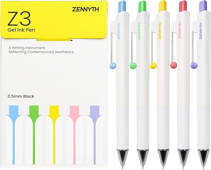 Ddaowanx Gel Pens,5Pcs Fine Point Smooth Writing Pens,0.5mm Black Ink for Journaling,Writing,Note Taking,Office School Supplies,Gifts for Women Man