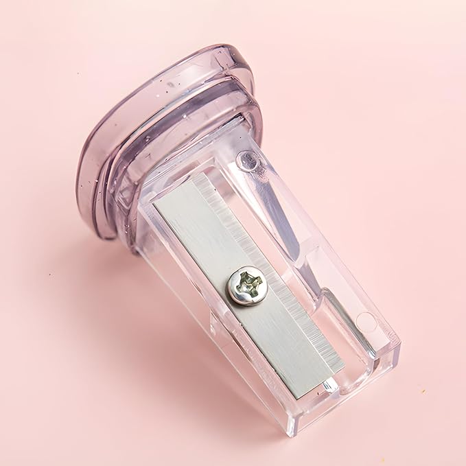 4 Pcs Cute Pink Pencil Sharpener Kawaii Small Manual Cartoon Cat Paw Plastic Pencil Sharpener School Office Supplies for Women Men