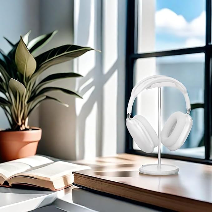Headphone Stand【1PACK】 Headphone Holder with Storage Tray Compatible for Max Pro, Beats, Bose and Most Gaming Headphones. 【No Tools Required】 YO-2 (White)