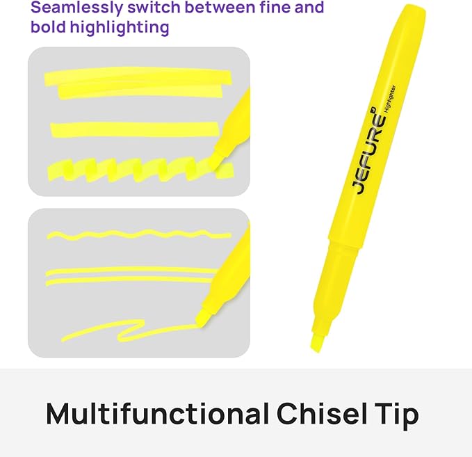 36 Pcs Highlighters, Chisel Tip, yellow Bible Highlighters Bulk - Quick Dry, Ideal for Studying, Note-Taking, School Supplies for Teachers