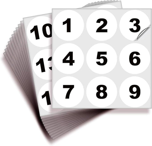 iSYFIX White Consecutive Number Stickers – 1 to 100, 2-inch, 1 Set – Vinyl Self Adhesive Premium Decal, Ideal for Inventory, Storage, Organizing, Boxes, Bins, Toolbox, Lockers & More, Indoor/Outdoor