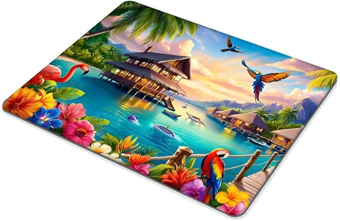 Parrots, Flamingos, Dolphins Mouse pad Customized Mousepad Non-Slip Rubber Base Mouse Pads for Computers Laptop Office Desk Accessories Mouse pad