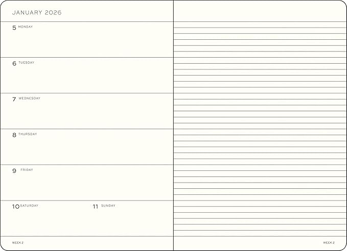 LEUCHTTURM1917 - Weekly Planner & Notebook 2026, Softcover, Medium (A5), Ruled, Port Red (Jan 1 - Dec 31, 2026)