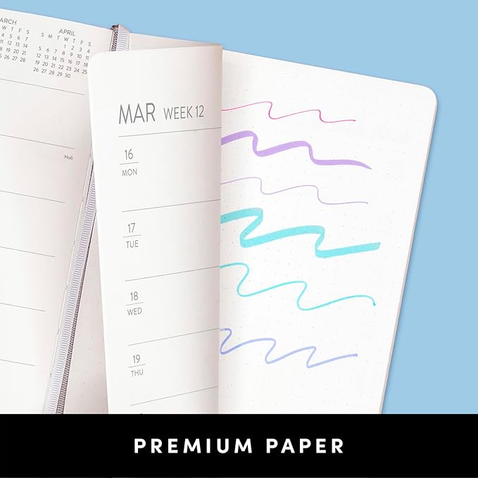 PAPERAGE 2026 Weekly & Monthly Planner, 12 Months (January 2026 - December 2026), 5.6 in x 8 in, Hardcover 2026 Planner with Weekly & Monthly Spreads, Note Pages, Stickers & Back Pocket – Dark Green