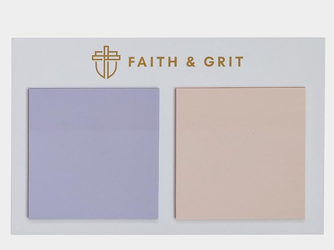 FAITH & GRIT - FAITH & GRIT Sticky Transparent 3x3 Pastel Notes for Bible Study Supplies, Journaling Supplies, Book Accessories - Ideal for Note Taking with Ball Point Pen, Annotations