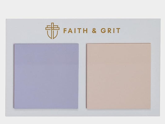 FAITH & GRIT - FAITH & GRIT Sticky Transparent 3x3 Pastel Notes for Bible Study Supplies, Journaling Supplies, Book Accessories - Ideal for Note Taking with Ball Point Pen, Annotations