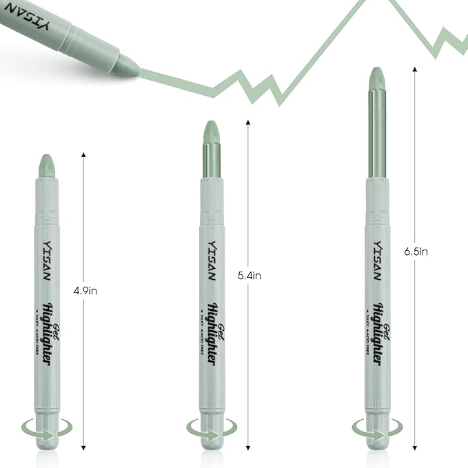 YISAN Bible Highlighter, Dry Highlighter, No Bleed, 8 Dusty Colors, 70634