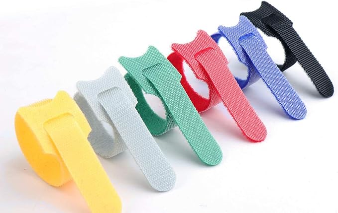 60 PCS 6 Inches Colorful Reusable Cable Ties, Wire Ties, Cord Organizer, Cable Organizer, Adjustable Cable Management