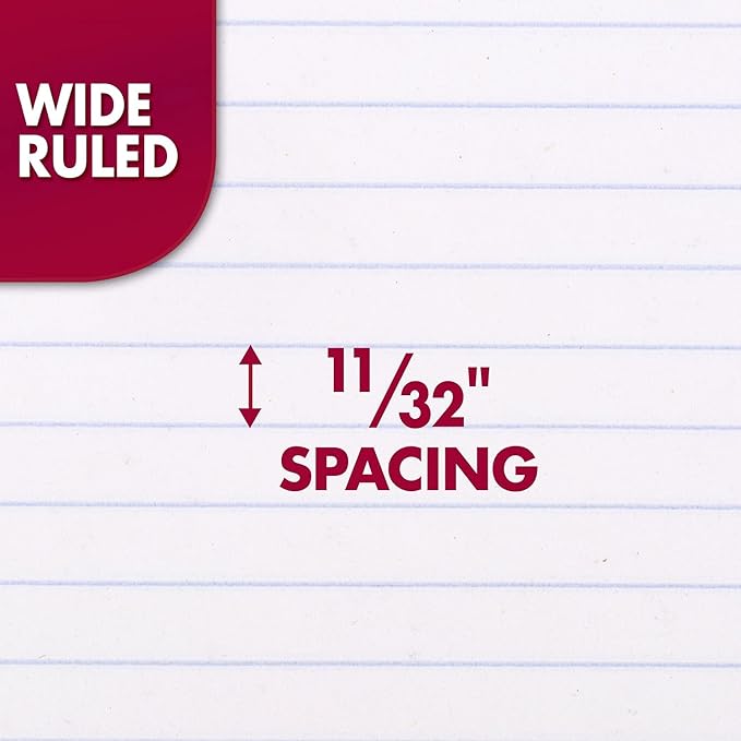 Mead Spiral Notebook, 12 Pack, 1 Subject, Wide Ruled Paper, 7-1/2" x 10-1/2", 70 Sheets per Notebook, Colors Will Vary (930202-ECM25)