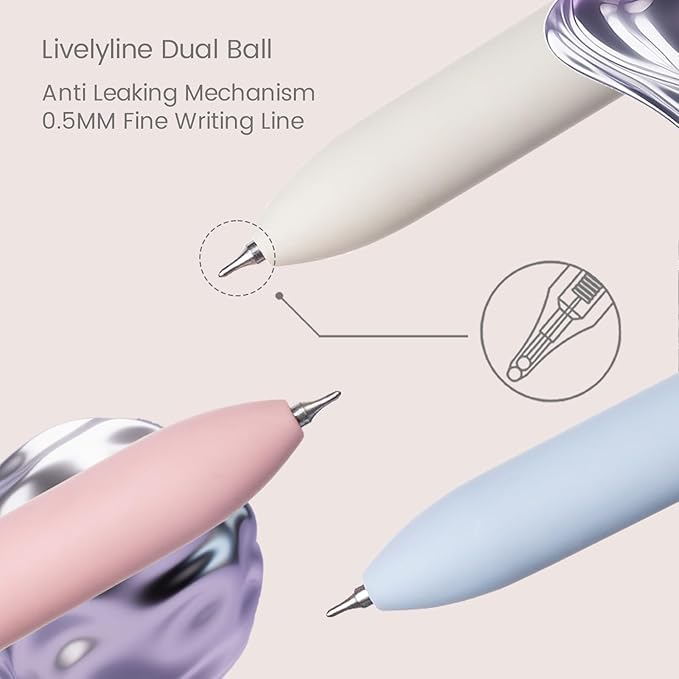 Ddaowanx Gel Pens,5Pcs Fine Point Smooth Writing Pens,0.5mm Quick Dry Black Ink for Journaling,Writing,Note Taking,Office&School Supplies,Aesthetic Desk Accessories for Women