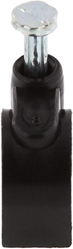 Secure 8mm Black Round Nail Cable Clip for Coax, Ethernet, and Telephone Cable Management - 100 Pack