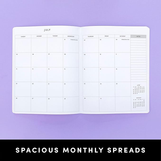 PAPERAGE 2026 Monthly Planner, 12 Months (January 2026 - December 2026), 8 in x 10 in, 2026 Planner with Large Monthly Spreads & Calendar Views, Note Pages, To Do Lists & Trackers, – Cherry Blossom
