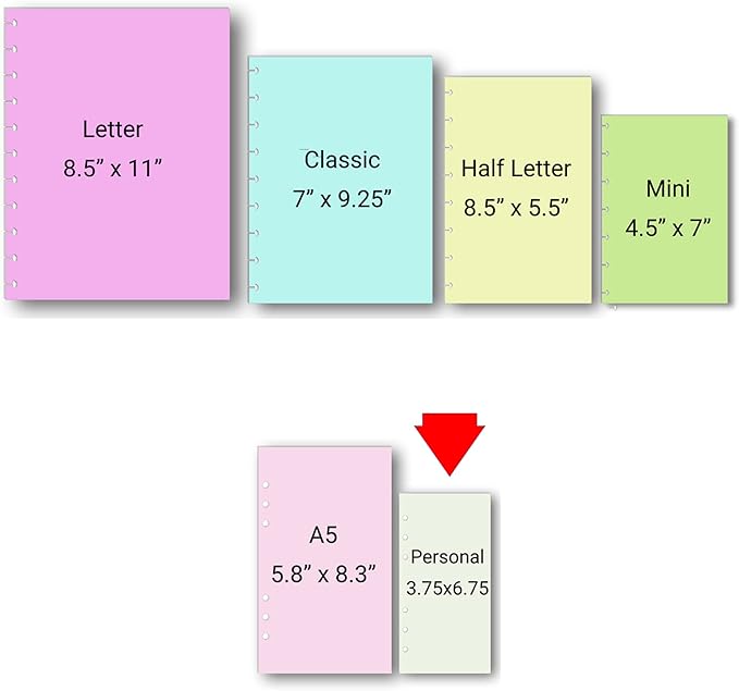 Habit Tracker Inserts for Personal Size Planners (3.75" x 6.75'') for Kate Spade Kikiki K medium LV MM agenda Creative Year Personal Binder (Michaels) Carpe Diem Personal (PLANNER SOLD SEPARATELY)