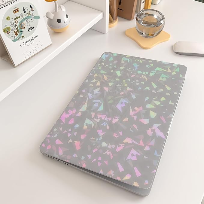 Livelynine 15.8x394 Holographic Contact Paper Clear Wallpaper Peel and Stick Laminate Sheets Diamond Waterproof Vinyl Film Self Adhesive Laminating Roll for Posters Cards Crafts Kids Stickers Walls