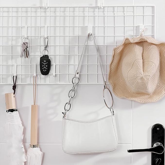 10 Pcs Gridwall Hooks, ABS Resin Grid Hooks Hanger, Retail Panel Hooks, Utility Hook, Shelf Hook, Slatwall Hangers, Panels Display Racks for Hanging Clothes Keys Umbrellas Hats