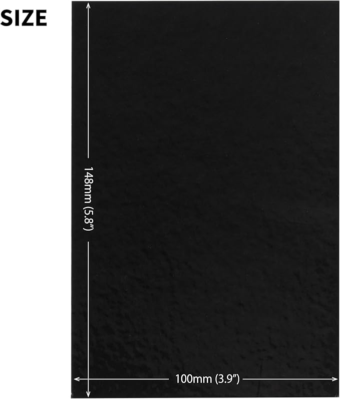 Non Slip Grip Stickers GRIPLUS Cut-to-Fit (Black, 100×148mm) - Reusable Adhesive Pad for Desk, Phone, Mouse, Office, Multi-Purpose