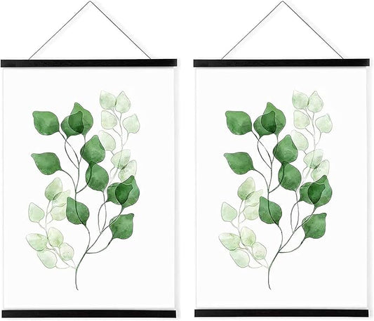 WITCOLOR Magnetic Poster Hanger Frame, 8x10 8x12 8x20 Black Poster Frames Wood Wooden Magnet Hanging Kit for Walls Print Poster Canvas Artwork Diamond Painting (2 Pack)