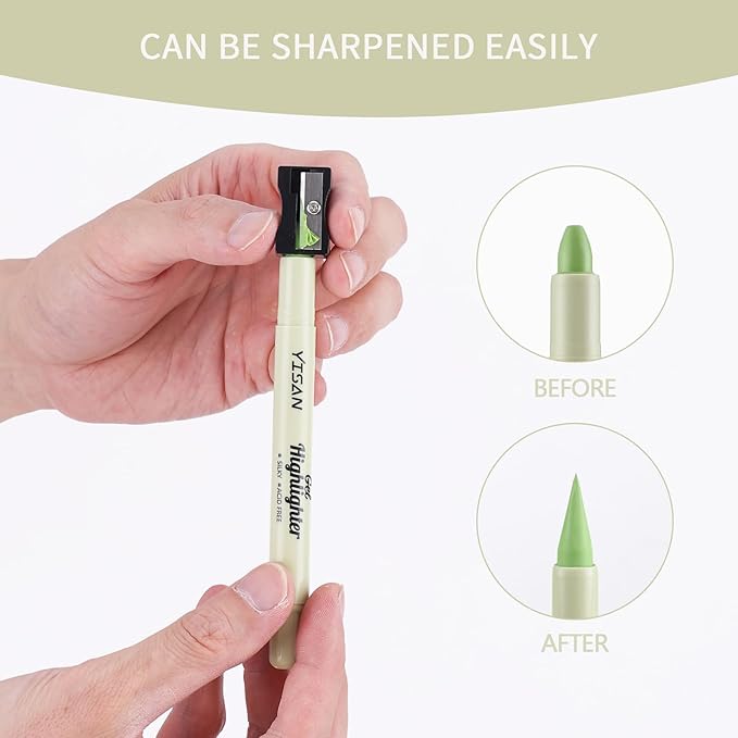 YISAN Bible Highlighter,Dry Highlighter,No Bleed Marker Pens, 8 Earthy Colors,70658