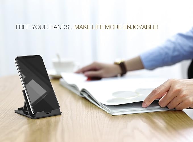 MoKo Adjustable Foldable Portable Electronic Device Stand, Compatible with 6-11 Inch Tablets and Phones, Strong and Durable ABS and Rubber Construction, Easy to Adjust and Fold