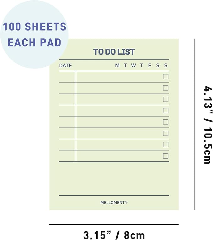 Day By Day Mini Planner Pads, Aesthetic Korean Style Tear-off Planning Pad, Pack of 4 Designs, 100 Sheets each design (Total 400 Sheets), Lovely Assorted Color, Portable Size 3.15 x 4.13", SET_A [ To Do List + Shopping List + Expense Tracker + Goal Tra...