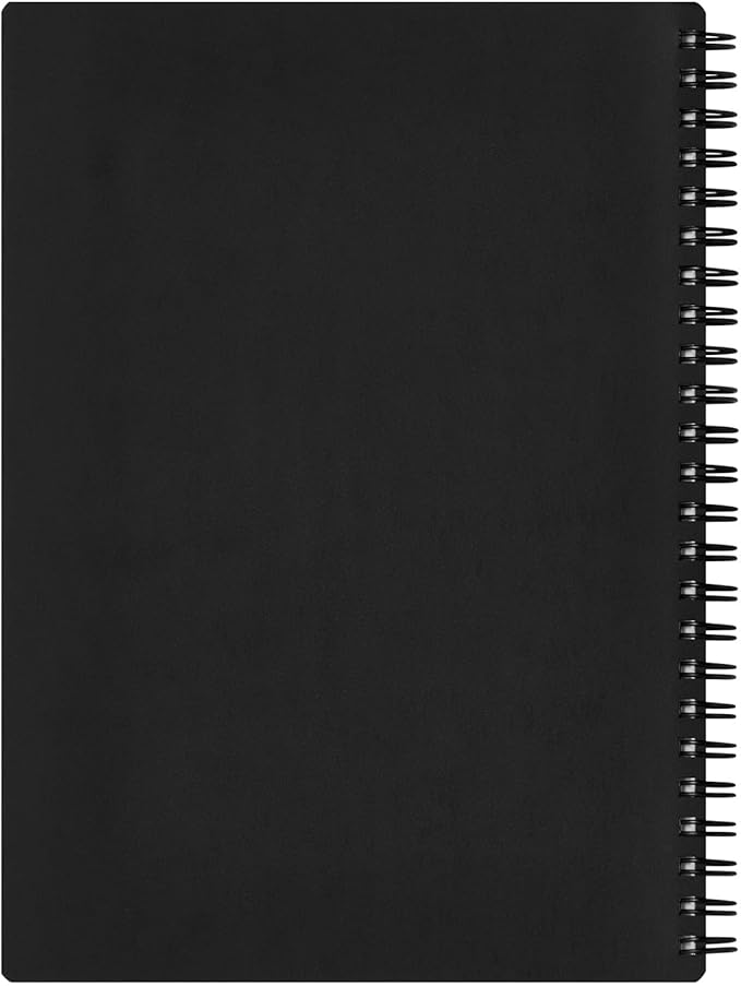 Maruman MNEMOSYNE Soft Cover Notebook 8.27 x 5.83 Inches (A5), 7mm ruled 24-line, 80 Sheets, Black, 1 ea. (N295-05)