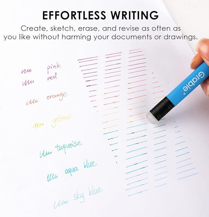 Grabie Erasable Gel Pens, 9 Colors Erasable Pens Multicolor, Make Mistakes Disappear, 0.7mm Medium Point Rollerball Tip Colored Pens for Drawing Writing Planner, Smooth Writing (Lavender Dreams)