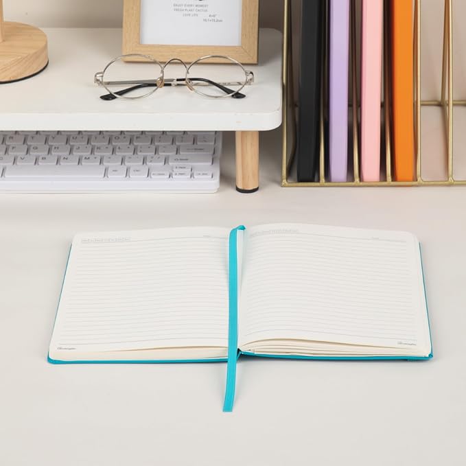 Lined Journal Notebook for Work with 160 Pages, 5.6" x 8" Hardcover Notebooks Journals Medium Size for Writing Women Men