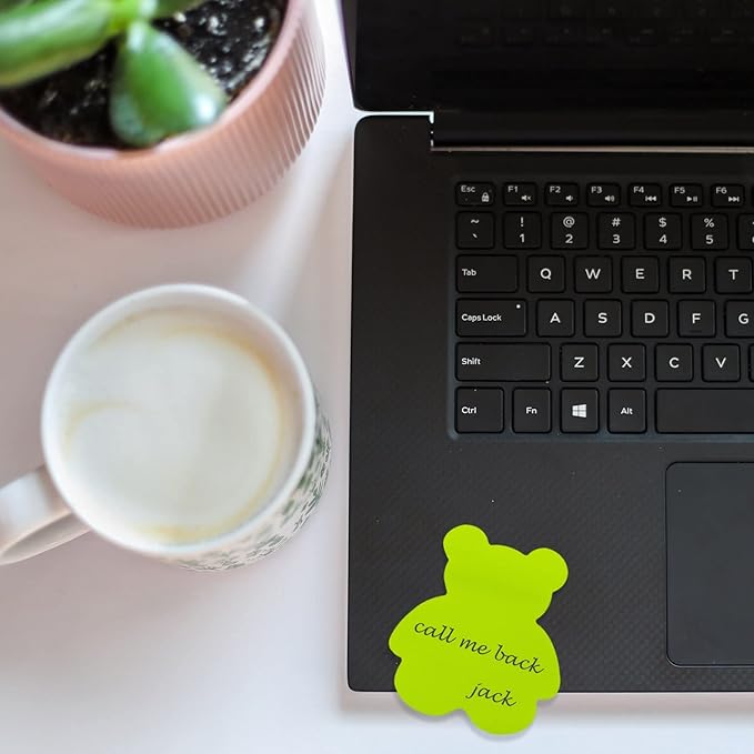 Sticky Notes, 560 Sheets 3 × 3 Inches Bear Shape Self Sticky Notes Pad, Colour Sticky Notes, Bright Colors Self-Stick Pads for Home Office Notebook(8 Color)