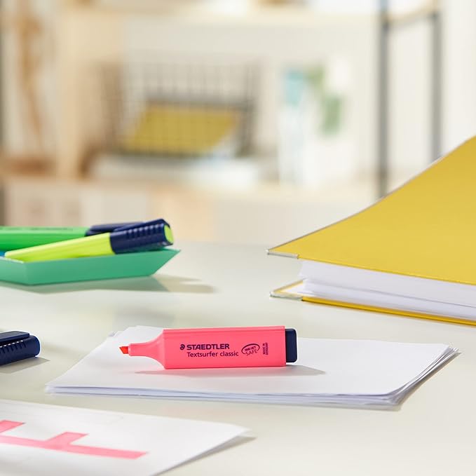 STAEDTLER 364 WP4 Textsurfer Classic Highlighter - Assorted Colours (Pack of 4)