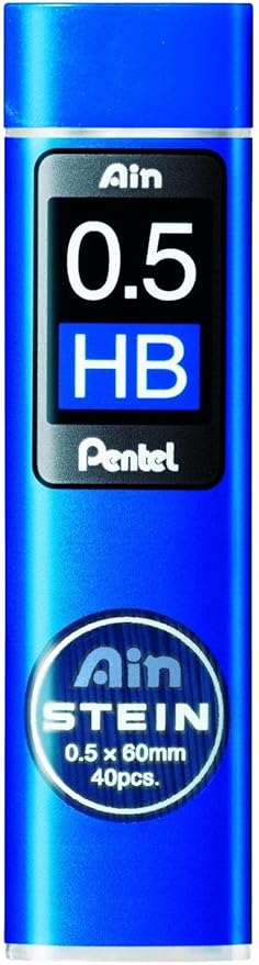 Pentel Ain Stein Mechanical Pencil Lead, 0.5mm HB, 40 Leads (C275-HB)