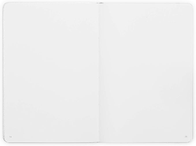 Minimalism Art, Premium Hard Cover Notebook Journal, Classic 5" x 8.3", 122 Numbered Pages, Gusseted Pocket, Ribbon Bookmark, Extra Thick Ink-Proof Paper 120gsm, San Francisco (Plain, White)