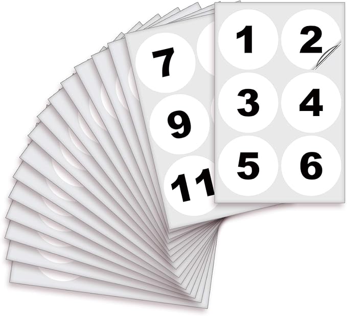 iSYFIX White Consecutive Number Stickers – 1 to 100, 3-inch, 1 Set – Vinyl Self Adhesive Premium Decal, Ideal for Inventory, Storage, Organizing, Boxes, Bins, Toolbox, Lockers & More, Indoor/Outdoor