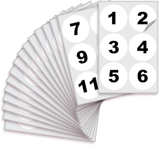 iSYFIX White Consecutive Number Stickers – 1 to 100, 3-inch, 1 Set – Vinyl Self Adhesive Premium Decal, Ideal for Inventory, Storage, Organizing, Boxes, Bins, Toolbox, Lockers & More, Indoor/Outdoor