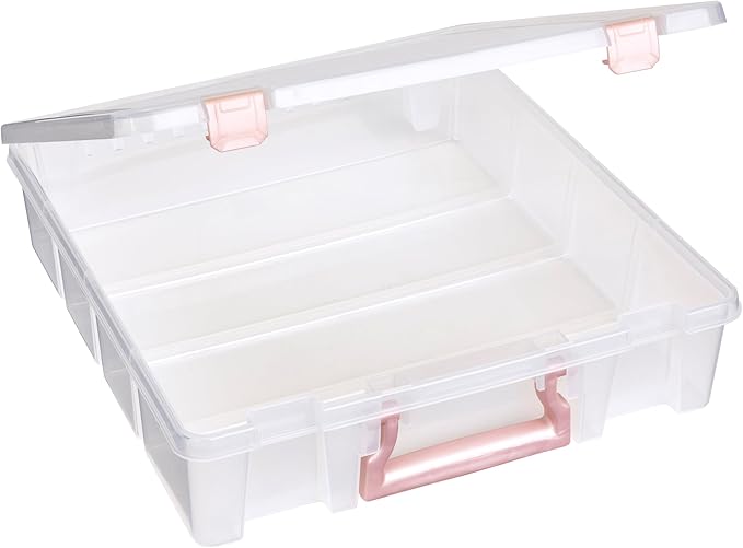 ArtBin 6955RL Super Satchel Compartment Box Clear Craft Organizer Storage Case - Rose Gold, Pack of 1