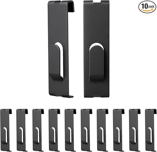 10PC Gridwall Notch Hooks, Grid Wall Hooks, Gridwall Picture Hanger, Gridwall Accessories for Retail, Displaying Photogragh, Art Shows, Paintings(Black)